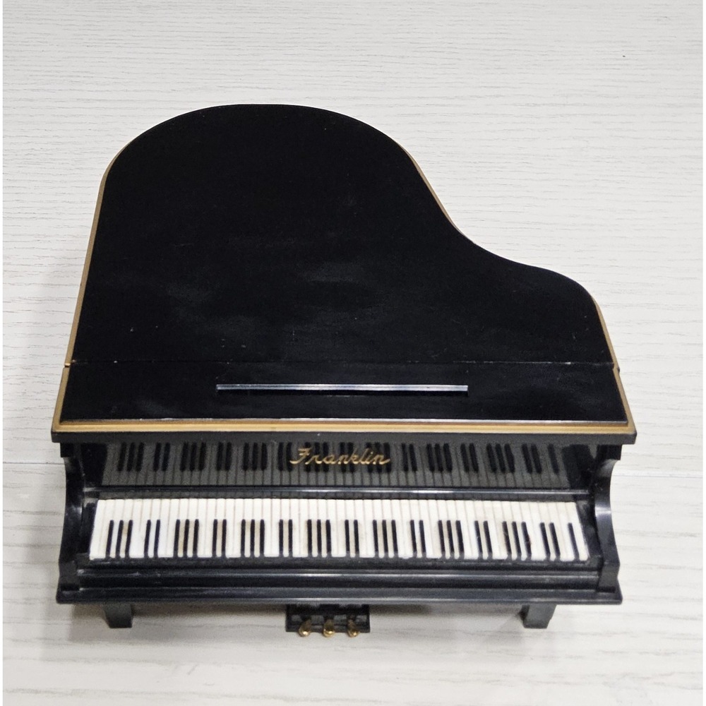 Vtg Radio Franklin Grand Piano‎ Black Novelty Made In Japan AM Tested Works 60s